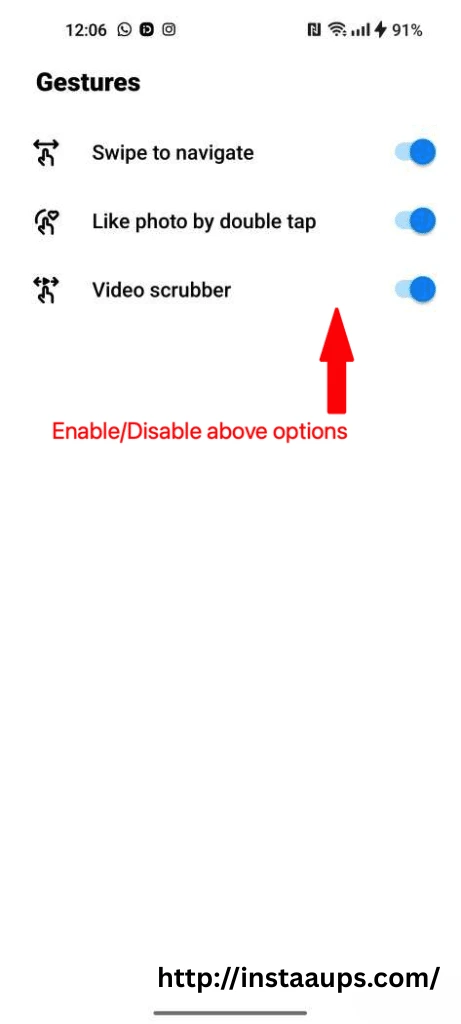 Download Instander 18.1 APK for Android (Update April 2025) 16 Enable Gestures