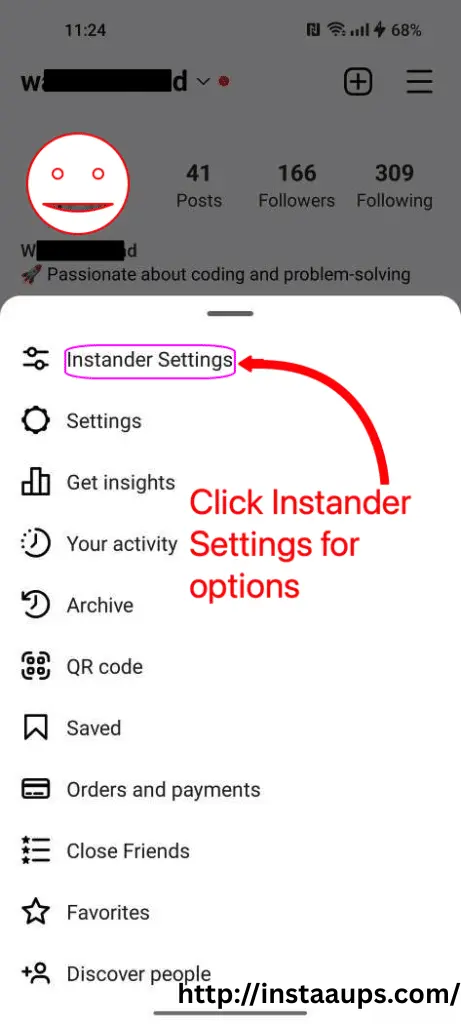 Download Instander 18.1 APK for Android (Update April 2025) 10 click setting option