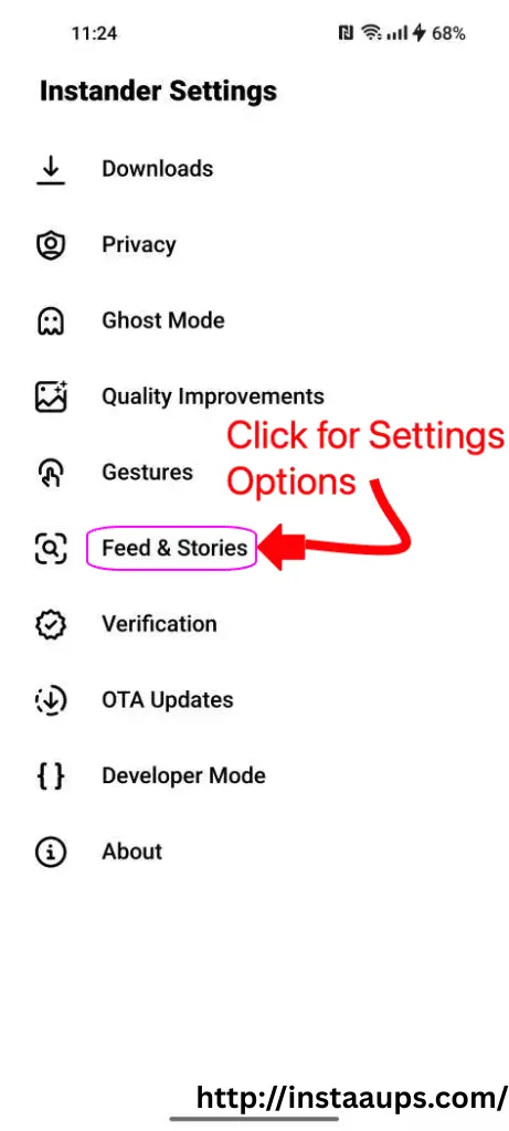 Download Instander 18.1 APK for Android (Update April 2025) 11 select Feed and Stories